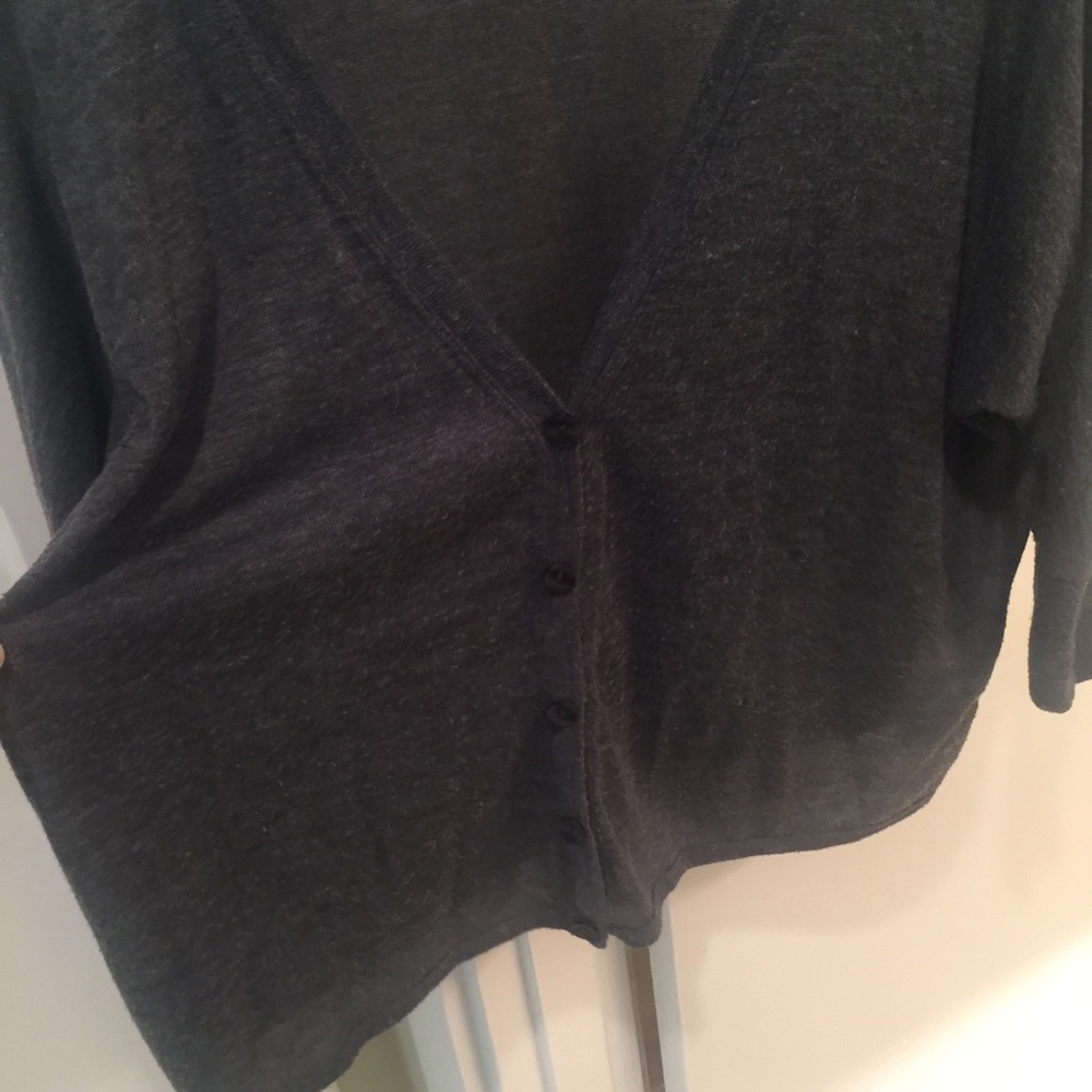 Dolman Sleeve grey cardigan slouchy small - Picture 7 of 8